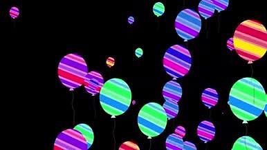 纯原创彩色气球漂浮带通道视频视频的预览图